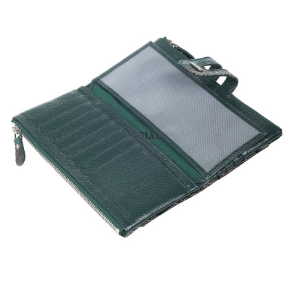 Женский кожаный кошелек Canpellini светло-зеленый 2021-467 лак – Фото 4