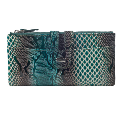 Женский кожаный кошелек Canpellini светло-зеленый 2021-467 лак – Фото 1