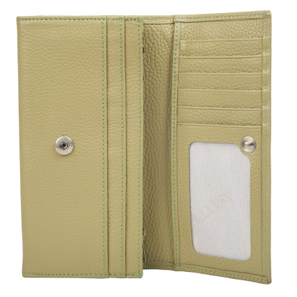 Женский кожаный кошелек Canpellini светло-зеленый 2036-439 – Фото 3