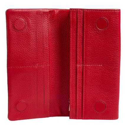 Женский кожаный кошелек Desisan 163-04 красный – Фото 3