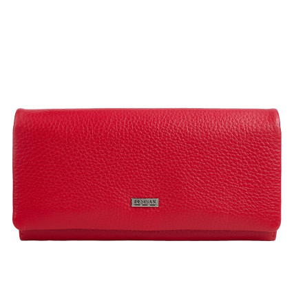 Женский кожаный кошелек Desisan 163-04 красный – Фото 1