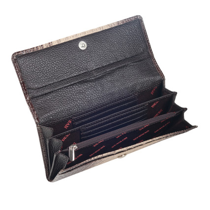 Женский кожаный кошелек Desisan бежевый 150-830  кроко – Фото 4