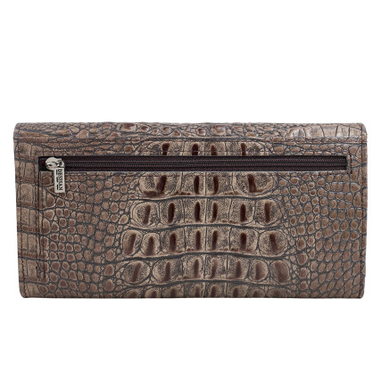 Женский кожаный кошелек Desisan бежевый 150-832 кроко