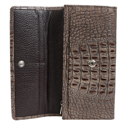 Женский кожаный кошелек Desisan бежевый 150-832 кроко