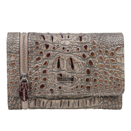 Женский кожаный кошелек Desisan бежевый 154-832 кроко