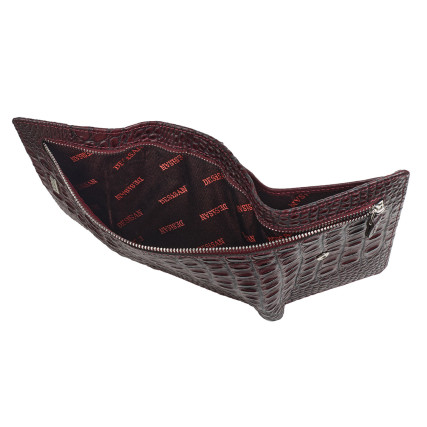 Женский кожаный кошелек Desisan бордовый 154-3039 кроко