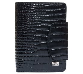 Женский кожаный кошелек Desisan черный 086-633 кроко