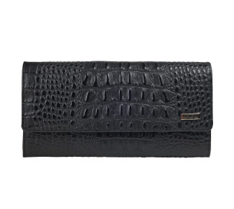 Женский кожаный кошелек Desisan черный 150-884 кроко Женский кожаный кошелек Desisan черный 150-884 кроко