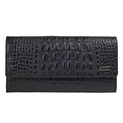 Женский кожаный кошелек Desisan черный 150-884 кроко – Фото 1