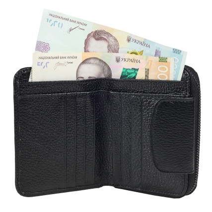 Женский кожаный кошелек Desisan черный 903-01 – Фото 4