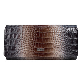 Женский кожаный кошелек Desisan серый 163-757 кроко лак