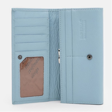 Женский кожаный кошелек Horse Imperial голубой K1a0001bl-blue – Фото 4