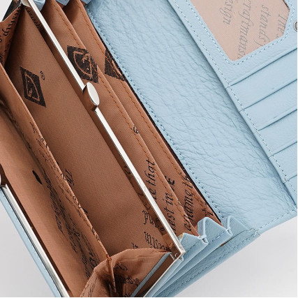 Женский кожаный кошелек Horse Imperial голубой K1a0001bl-blue – Фото 5