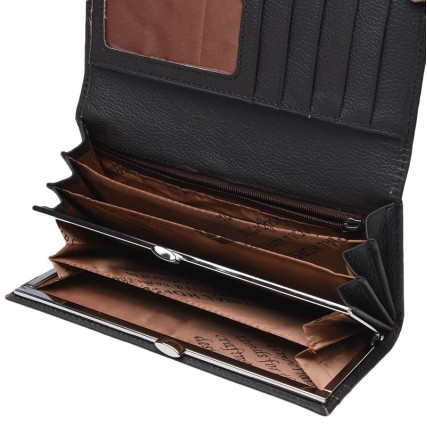 Женский кожаный кошелек Horse Imperial шоколадный K1a0001-brown – Фото 6