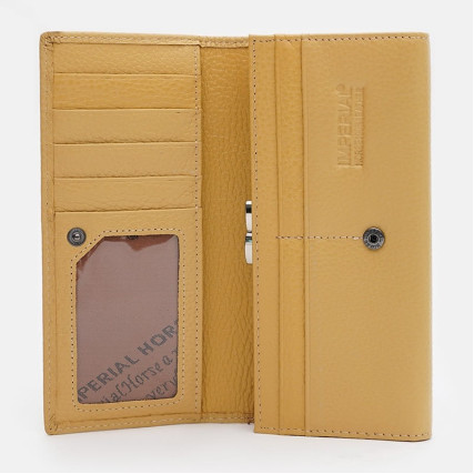 Женский кожаный кошелек Horse Imperial желтый K1a0001ye-yellow – Фото 4
