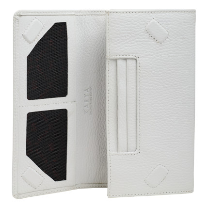 Женский кожаный кошелек KARYA белый 2016-09 – Фото 3