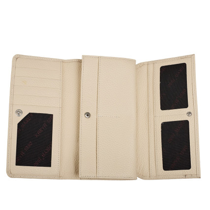 Женский кожаный кошелек KARYA бежевый 1213-13 – Фото 3