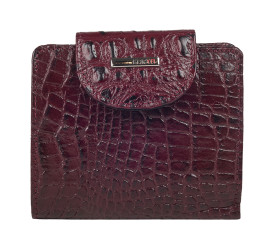 Женский кожаный кошелек KARYA бордовый 1052-813 кроко
