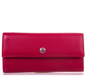 Женский кожаный кошелек KARYA красный 1142-46
