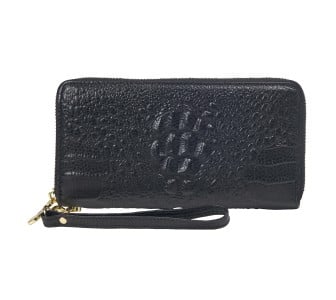 Женский кожаный кошелек Mike Browen черный MB5201croco_black