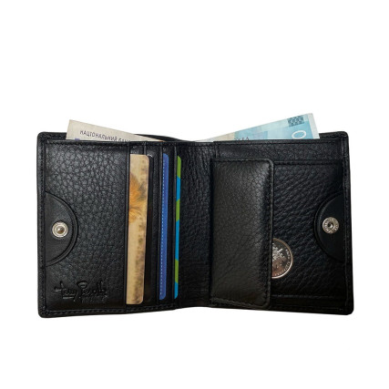 Женский кожаный кошелек TONY PEROTTI черный Contatto 1165D nero – Фото 2