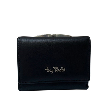 Женский кожаный кошелек TONY PEROTTI черный Contatto 1527D nero – Фото 1