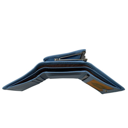 Женский кожаный кошелек TONY PEROTTI голубой Contatto 1527D baby – Фото 5