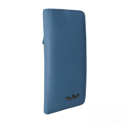 Женский кожаный кошелек TONY PEROTTI голубой Contatto 2701Z+RFID baby – Фото 5