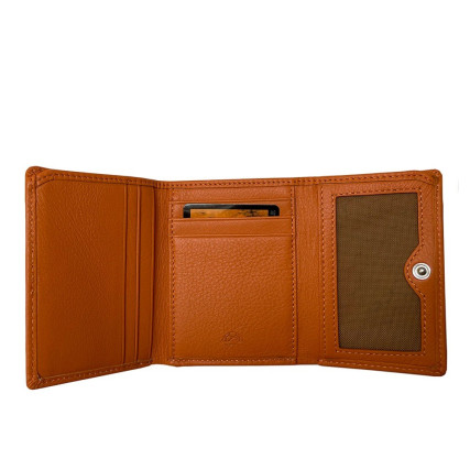 Женский кожаный кошелек TONY PEROTTI оранжевый Contatto 1527D arancio – Фото 3