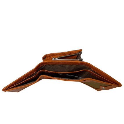 Женский кожаный кошелек TONY PEROTTI оранжевый Contatto 1527D arancio – Фото 4