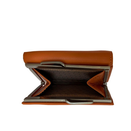 Женский кожаный кошелек TONY PEROTTI оранжевый Contatto 1527D arancio – Фото 5