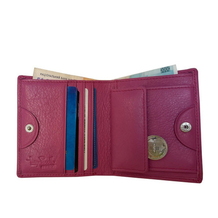 Женский кожаный кошелек TONY PEROTTI розовый Contatto 1165D dalia – Фото 2