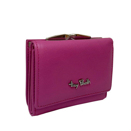Женский кожаный кошелек TONY PEROTTI розовый Contatto 1527D dalia – Фото 7