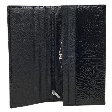 Женский кожаный кошелек на магните Mike Browen черный MB1068black – Фото 3