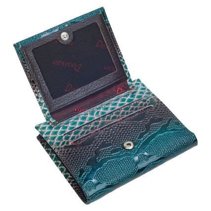 Женский маленький кожаный кошелек Desisan 960-317 зеленый