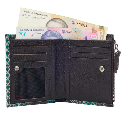 Женский маленький кожаный кошелек Desisan 960-317 зеленый