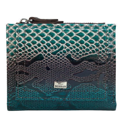 Женский маленький кожаный кошелек Desisan 960-317 зеленый