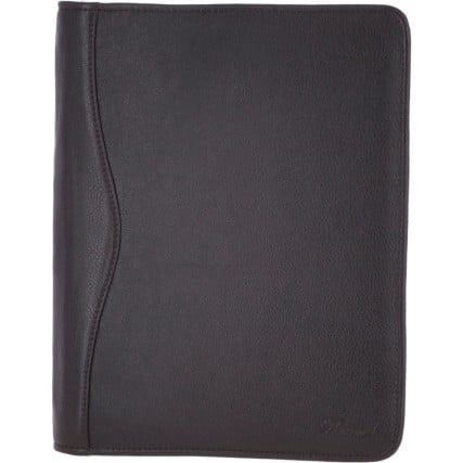 Папка коричневая кожаная  Ashwood A4 ZIP – Фото 1