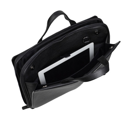 Кожаная сумка Karya черная 0873-45 – Фото 7