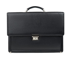 Кожаный деловой портфель Canpellini черный 3019-7