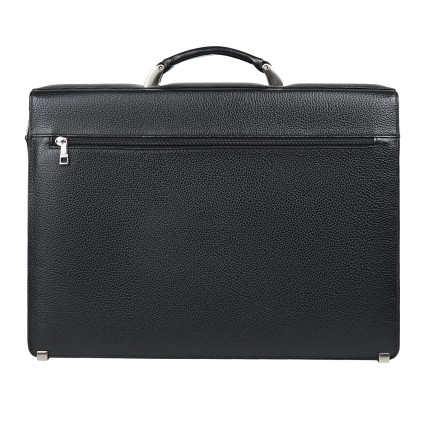 Кожаный деловой портфель Canpellini черный 3019-7 – Фото 4