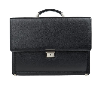 Кожаный деловой портфель Canpellini черный 3019-7