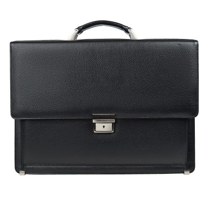 Кожаный деловой портфель Canpellini черный 3019-7 – Фото 1