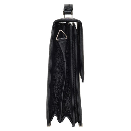 Кожаный классический портфель Canpellini черный 3021-7 – Фото 3