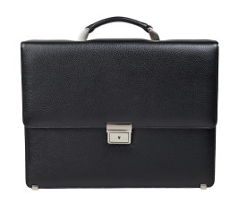 Кожаный классический портфель Canpellini черный 3021-7