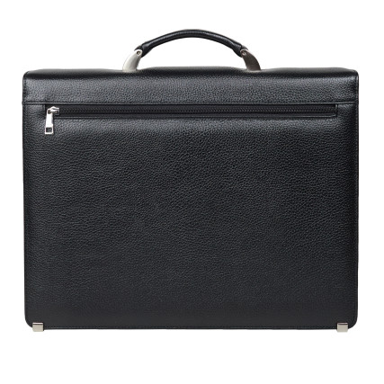 Кожаный классический портфель Canpellini черный 3021-7 – Фото 4