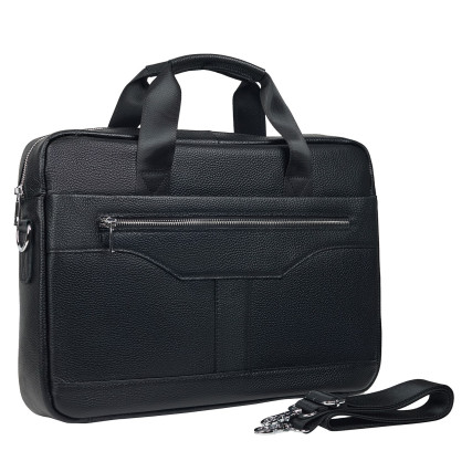 Кожаный мужской портфель Buffalo Bags черный M5014A – Фото 2