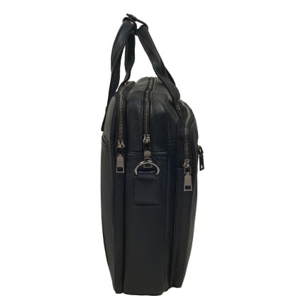 Кожаный мужской портфель Buffalo Bags черный M5079A – Фото 3