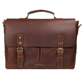 Кожаный мужской портфель Buffalo Bags коричневый M2009R