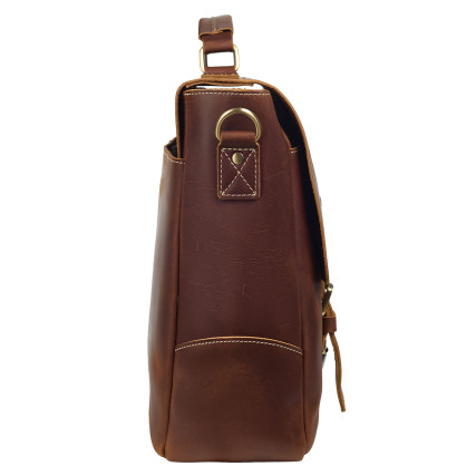 Кожаный мужской портфель Buffalo Bags коричневый M2009R – Фото 4